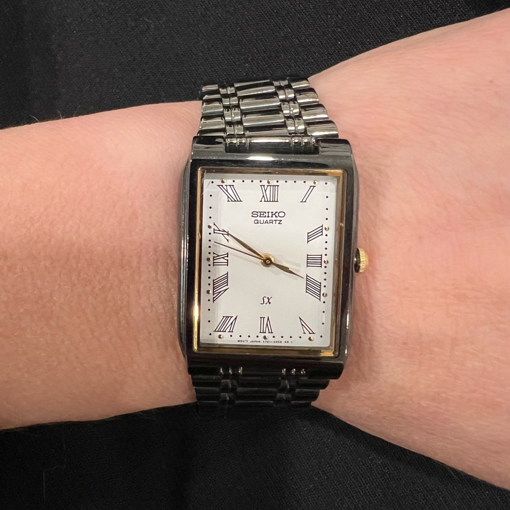 Seiko Two-Tone Rectangular Watch - Picture 4 of 8